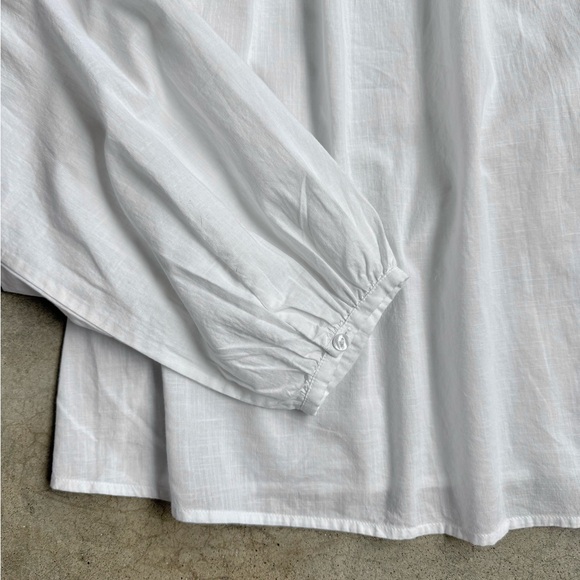 ba&sh White Organic Cotton Ruffle Collar Blouse - Picture 6 of 8